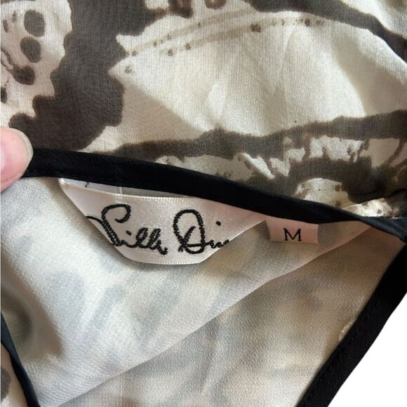 Silk Diva Vintage Y2K 90’s Handkerchief Hem Belted Animal Print Abstract - Picture 3 of 5